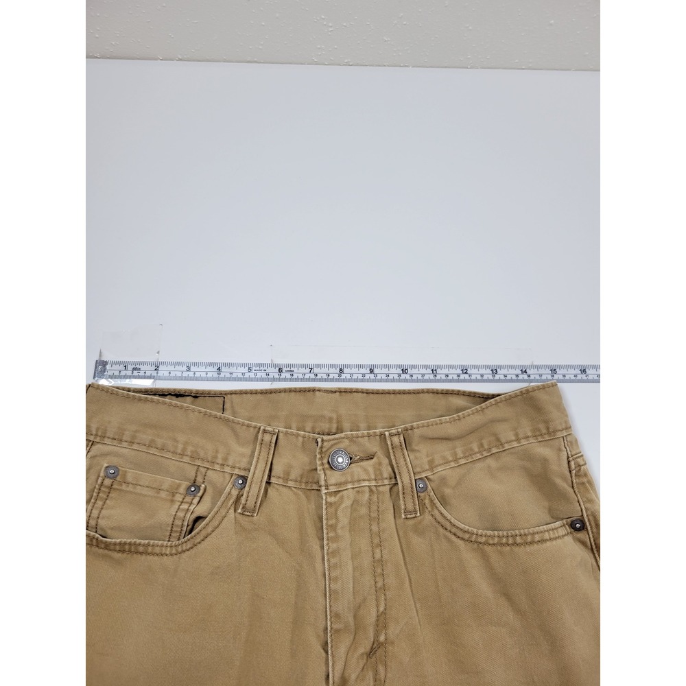 Levi's 514 Straight Fit Pants Mens 30x32 Tan Excellent Khaki Cotton Blend - Picture 3 of 10